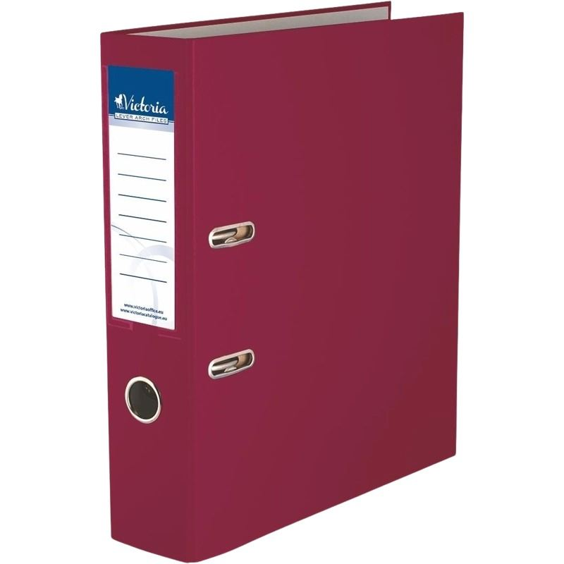 Victoria Basic iratrendező 75mm gerincvastagság, A4 bordó (IDI75BON) (IDI75BON)