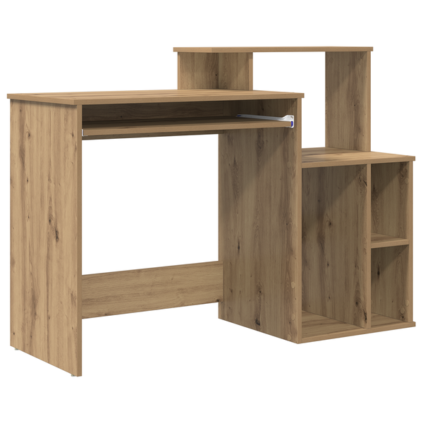 birou cu depozitare stejar artistic 120.5x44x88.5 cm lemn prelucrat