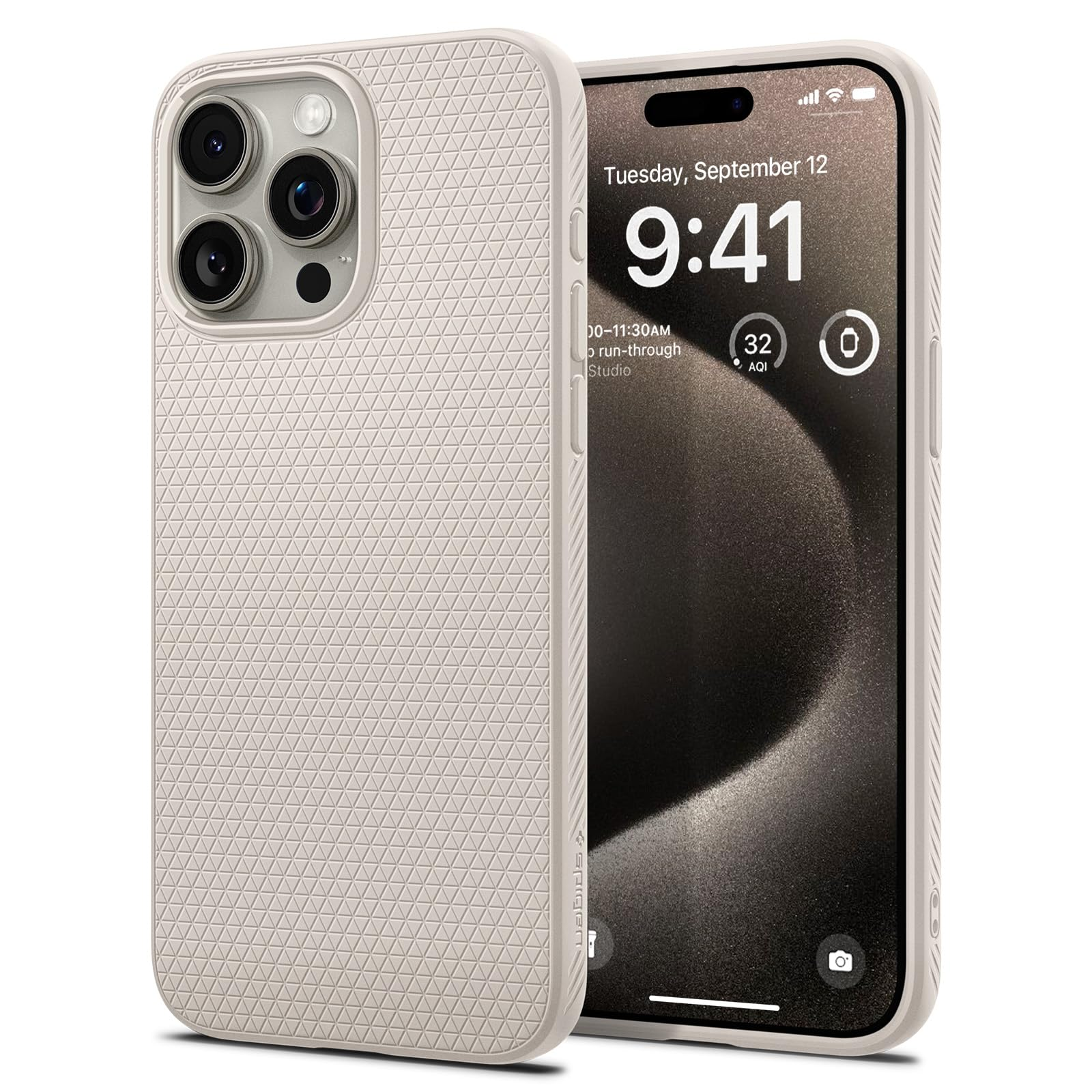 Spigen Liquid Air Apple iPhone 15 Pro Max Tok - Mat Fehér (ACS07212)