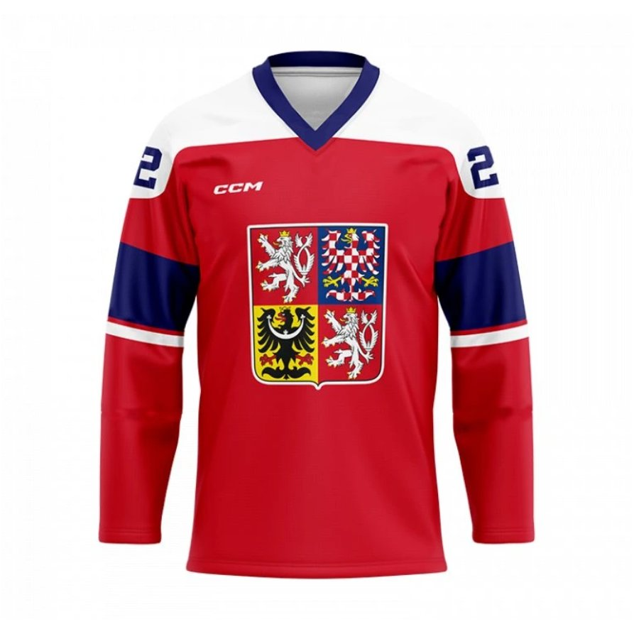 CCM Téli olimpiai válogatott mez, reklámmentes, piros, XL (1700000134079)