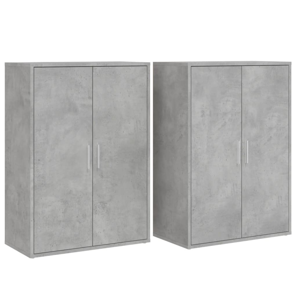 2 db betonszürke szerelt fa tálalószekrény 60 x 31 x 84 cm (3276570)