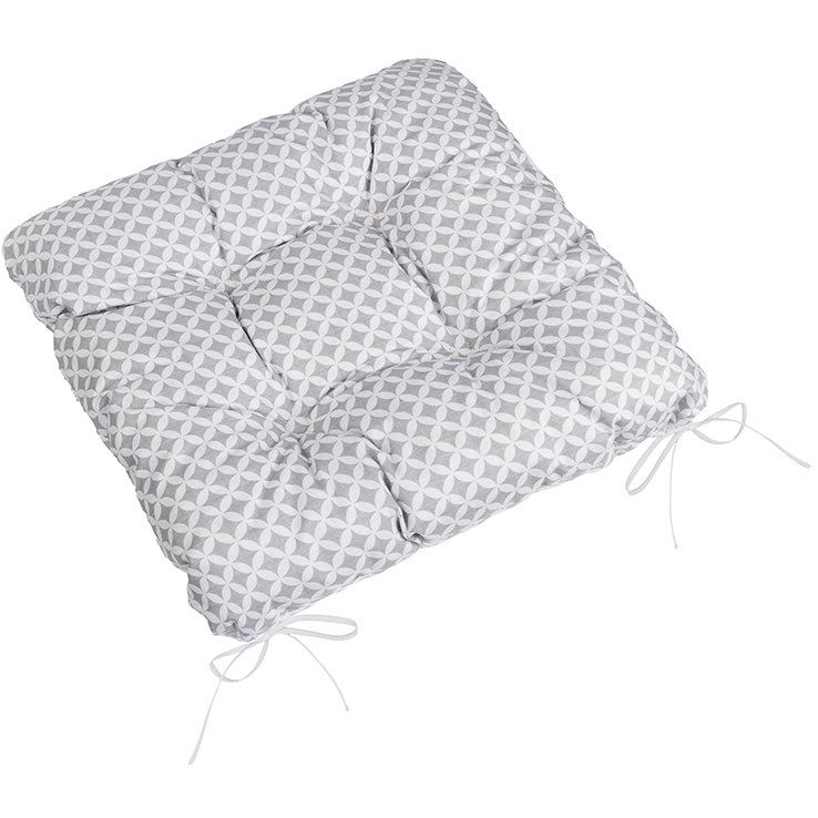 BELLATEX Ülőpárna ADÉLA, 41\905 steppelt 40 × 40, rombusz, szürke-fehér (13204)