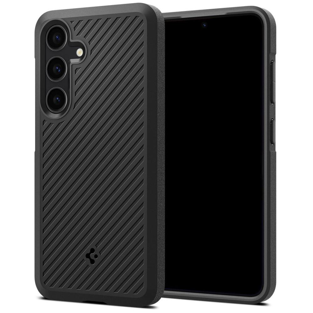 Samsung Galaxy S24 Plus SM-S926, Szilikon tok, Spigen Core Armor, karbon minta, fekete (RS153768)