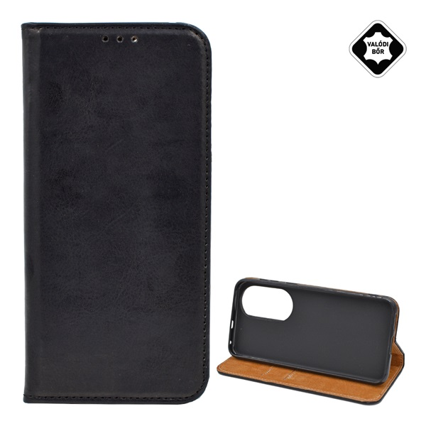 gigapack Tok álló, valódi bőr (FLIP, oldalra nyíló, asztali tartó) FEKETE Huawei P50 " csomagolás" (GP-112665)
