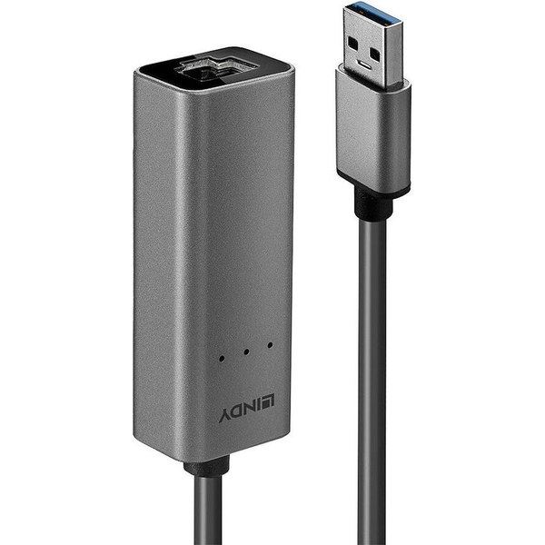 Lindy 43313 kabel kønsskifter USB-A RJ-45 Sølv