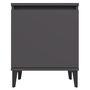 szürke éjjeliszekrény fém lábakkal 40 x 30 x 50 cm