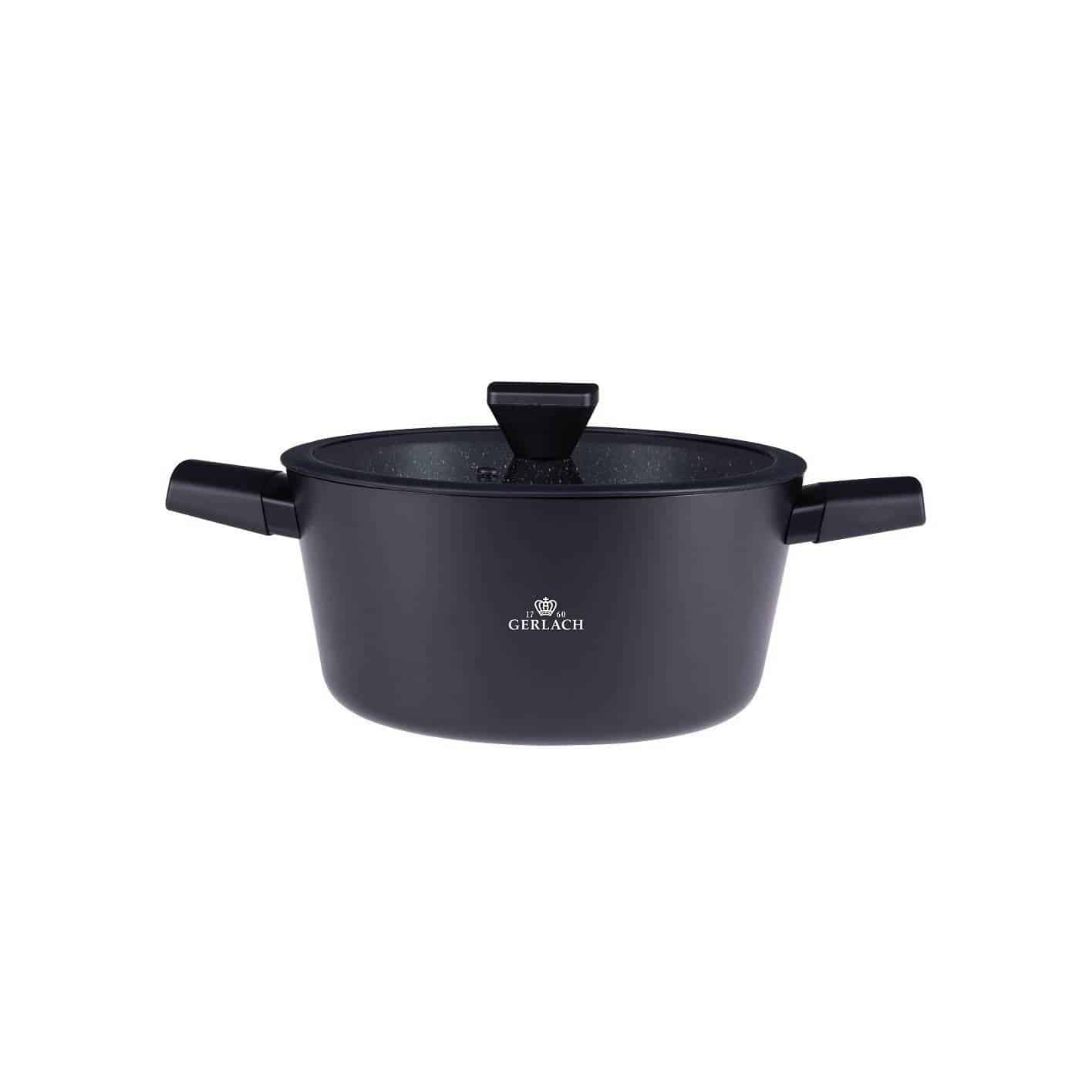 Gerlach Granitex 24cm Lábas - Fekete (5901035504707)