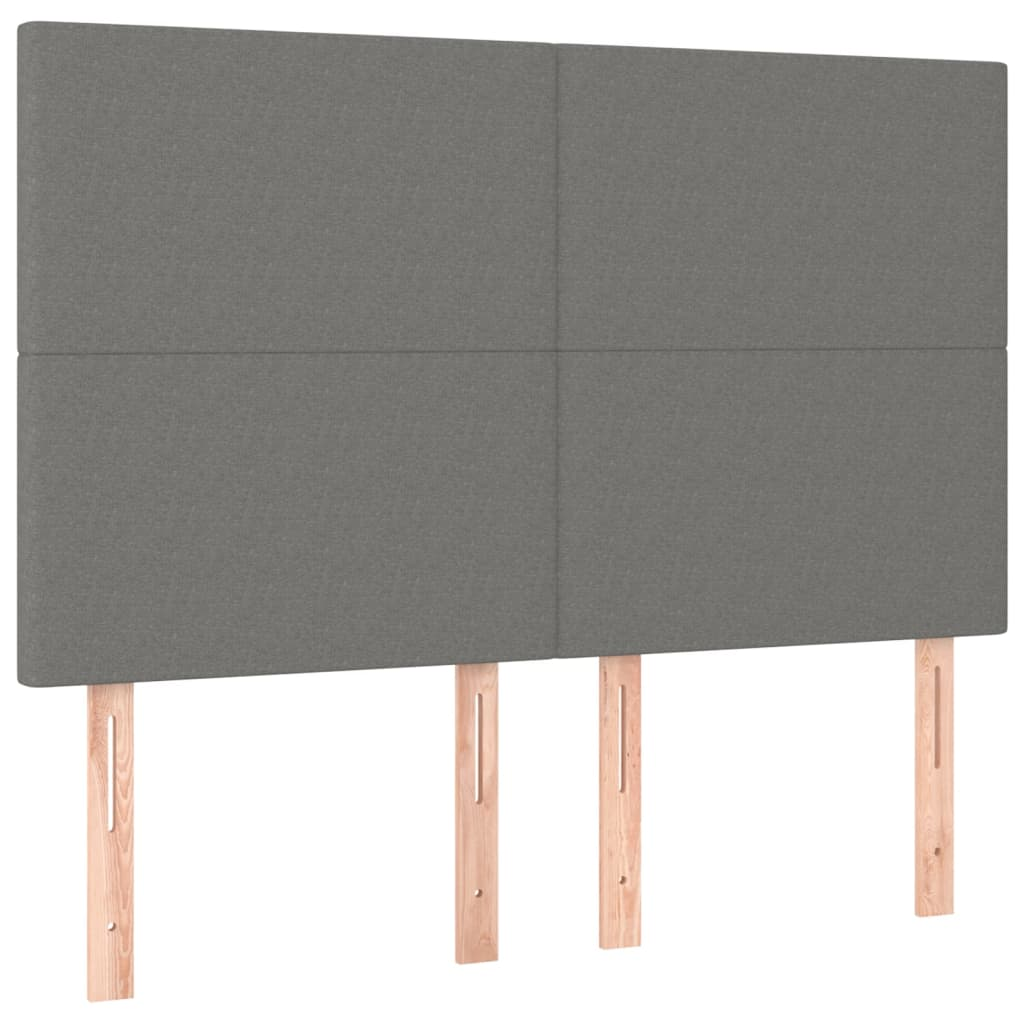 4 db sötétszürke szövet fejtámla 72 x 5 x 78/88 cm (3116051)