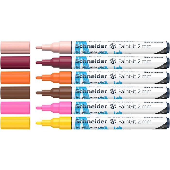 Schneider Paint-it 310 2mm Akril marker - 6 különböző szín (120197)