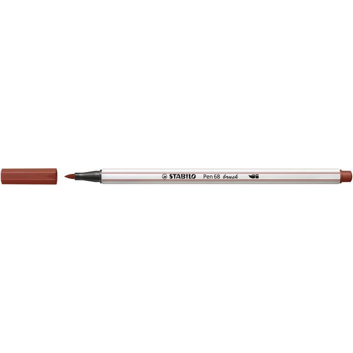 STABILO Pen 68 brush prémium ecsetfilc rugalmas heggyel vörösesbarna (568/75) (568/75)