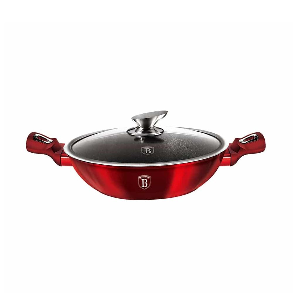 Berlinger Haus Metallic Line Burgundy Edition Wok serpenyő 30cm (BH/7110) (BH/7110)
