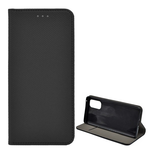 Tok álló, bőr hatású (FLIP, oldalra nyíló, asztali tartó funkció, rombusz minta) FEKETE [Oppo Reno 4 Pro 5G] (5996591073132)