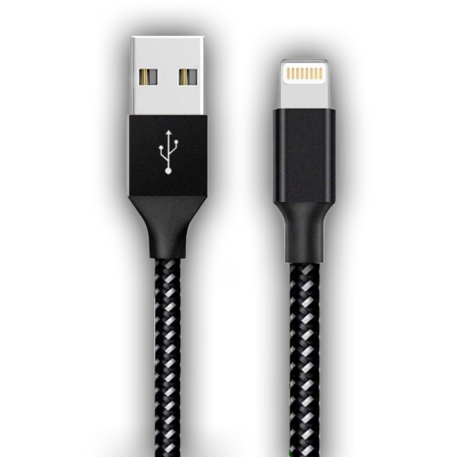 Stansson CA-163 USB-A apa - Lightning apa Adat és töltőkábel - Fekete (1m)