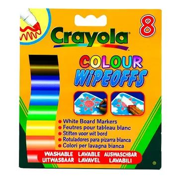 Crayola 8 db lemosható vastag filctoll fehér táblára (8223) (cray8223)
