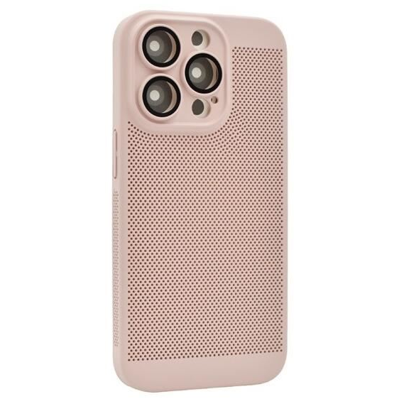 Gigapack Apple iPhone 14 Pro légáteresztő, lyukacsos műanyag tok rózsaszín (GP-144322) (GP-144322)