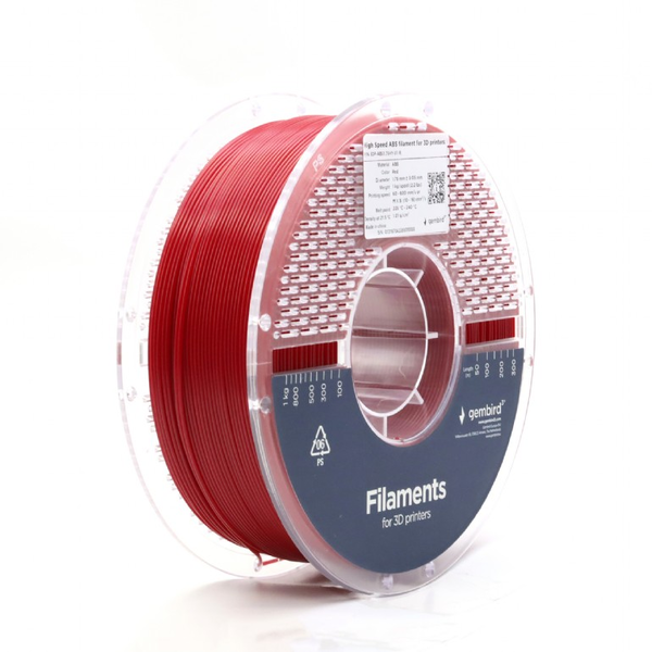 ABS filament Gembird 1,75 mm 1000 g červený