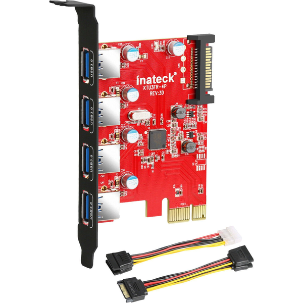 Inateck USB 3.0 PCIe Karte 4 Anschlüsse 15 pin SATA