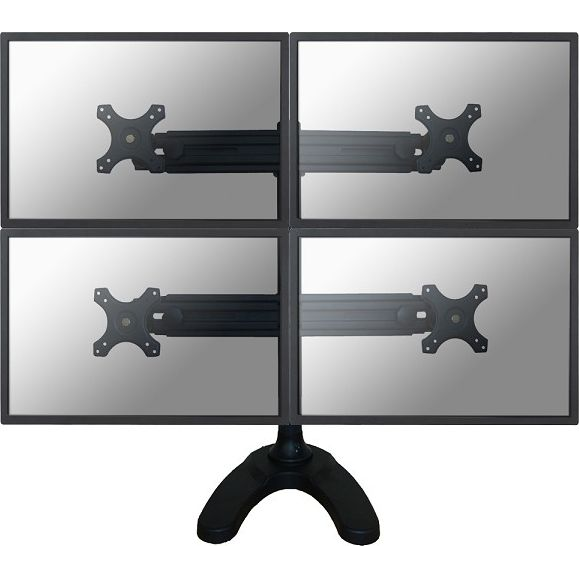 Neomounts FPMA-D700DD4 skærmbeslag og -stativer 76,2 cm (30") Skrivebord Sort