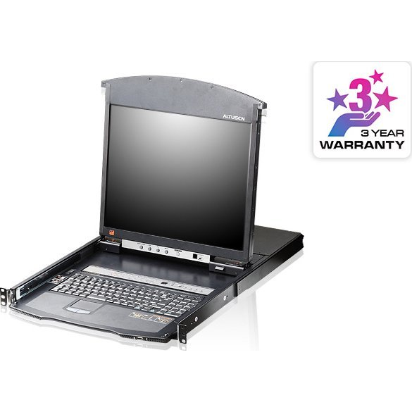 ATEN ALTUSEN KVM Konzol LCD 19" + Switch IP, 8 port