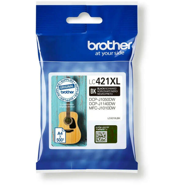 Brother LC-421XLBK inkoustová náplň 1 kusů Originální Vysoká (XL) výtěžnost Černá