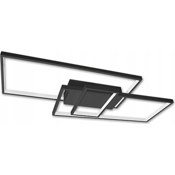 LED lámpatest , mennyezeti , 83 x 36 cm , 90W , CCT , dimmelhető , fekete , Galaxis Vela (3335)