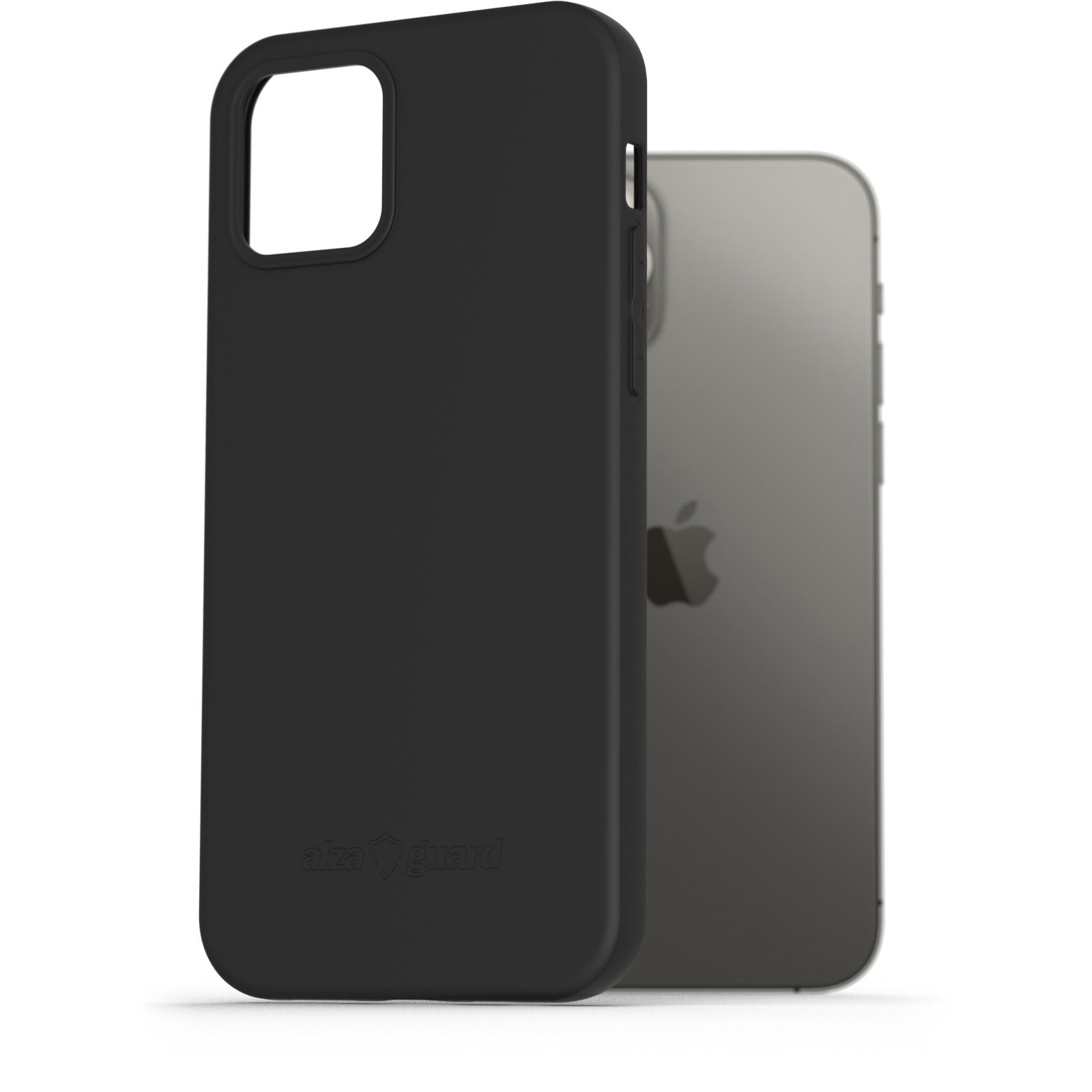 AlzaGuard Matte iPhone 12/12 Pro fekete TPU tok (AGD-PCT10B)