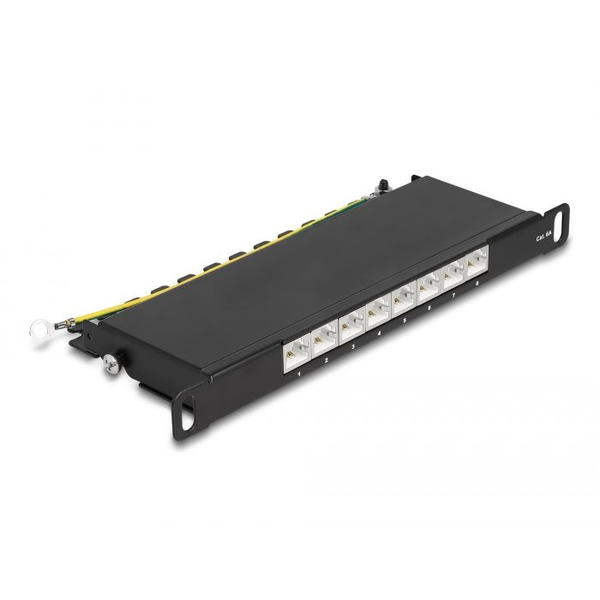 Delock 10? Patchpanel 8 Port Cat.6A 0,5 HE schwarz
