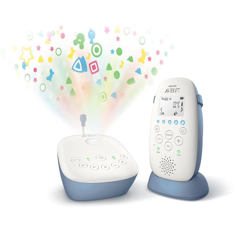 Philips AVENT SCD735/52 bébiőr DECT babatelefon Kék, Fehér (SCD735/52)