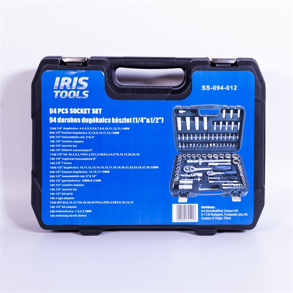 IRIS TOOLS SS-094-012 94 darabos dugókulcs készlet (1/4