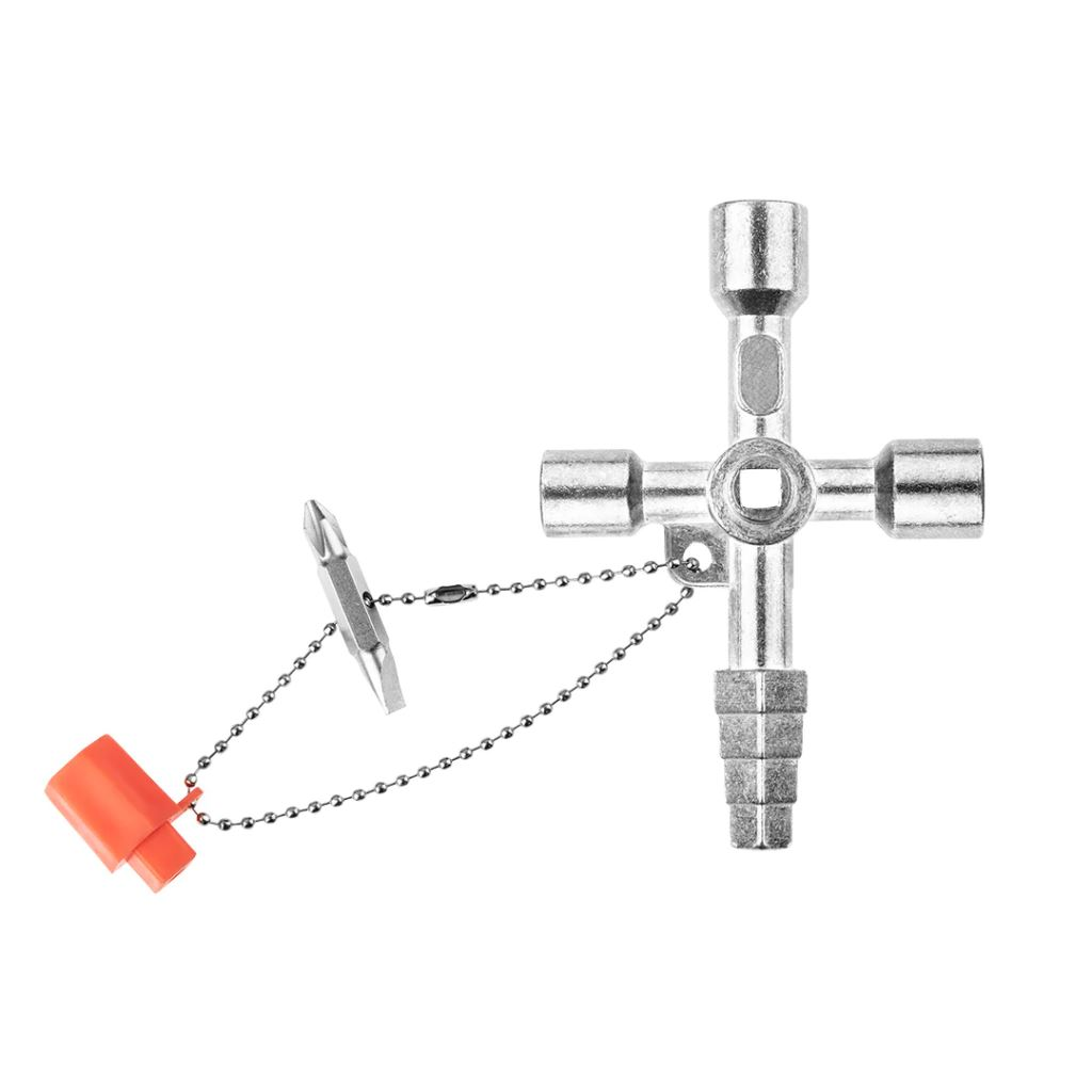 NEO Tools univerzális épületgépészeti kapcsolószekrény kulcs (fűtés, szaniter, klíma, szellőzés, elektro, gáz, víz) (01-402) (01-402)