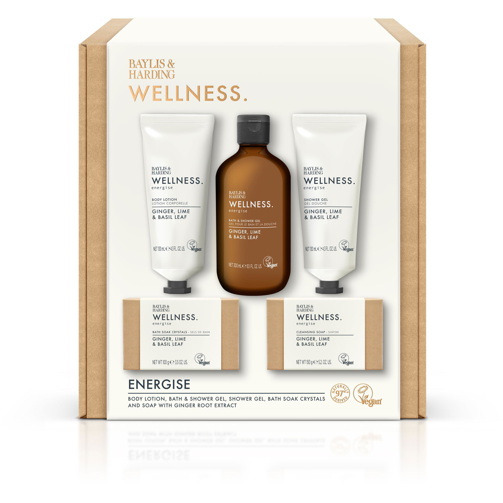 BAYLIS & HARDING testápoló ajándékcsomag, Gyömbér, Lime & Bazsalikom 560 ml (017854118294)