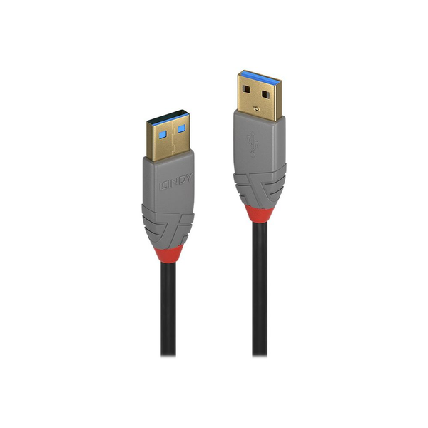 Lindy 36753 USB-kabel USB 3.2 Gen 1 (3.1 Gen 1) 3 m USB A Sort, Grå