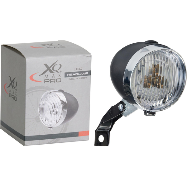 XQmax Retró Króm Első Kerékpár LED-es Lámpa, Elemes
