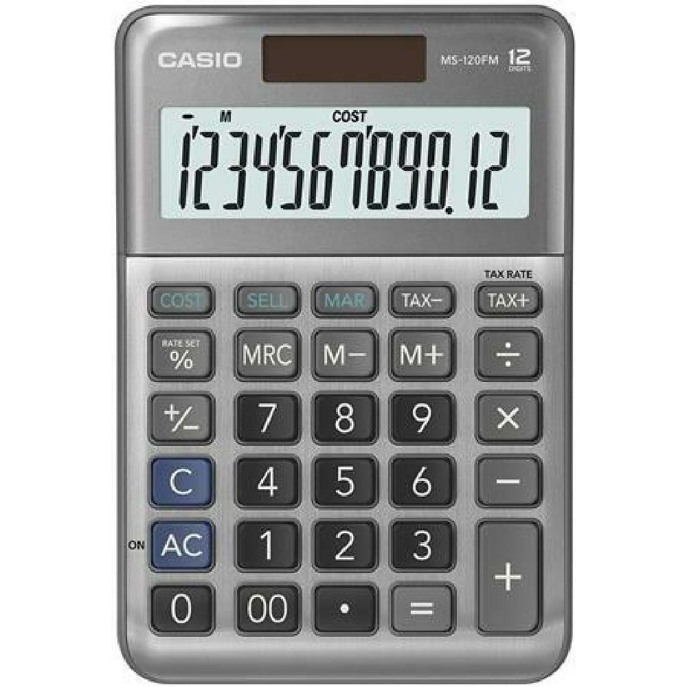 Casio MS-120FM asztali számológép szürke (MS-120FM)