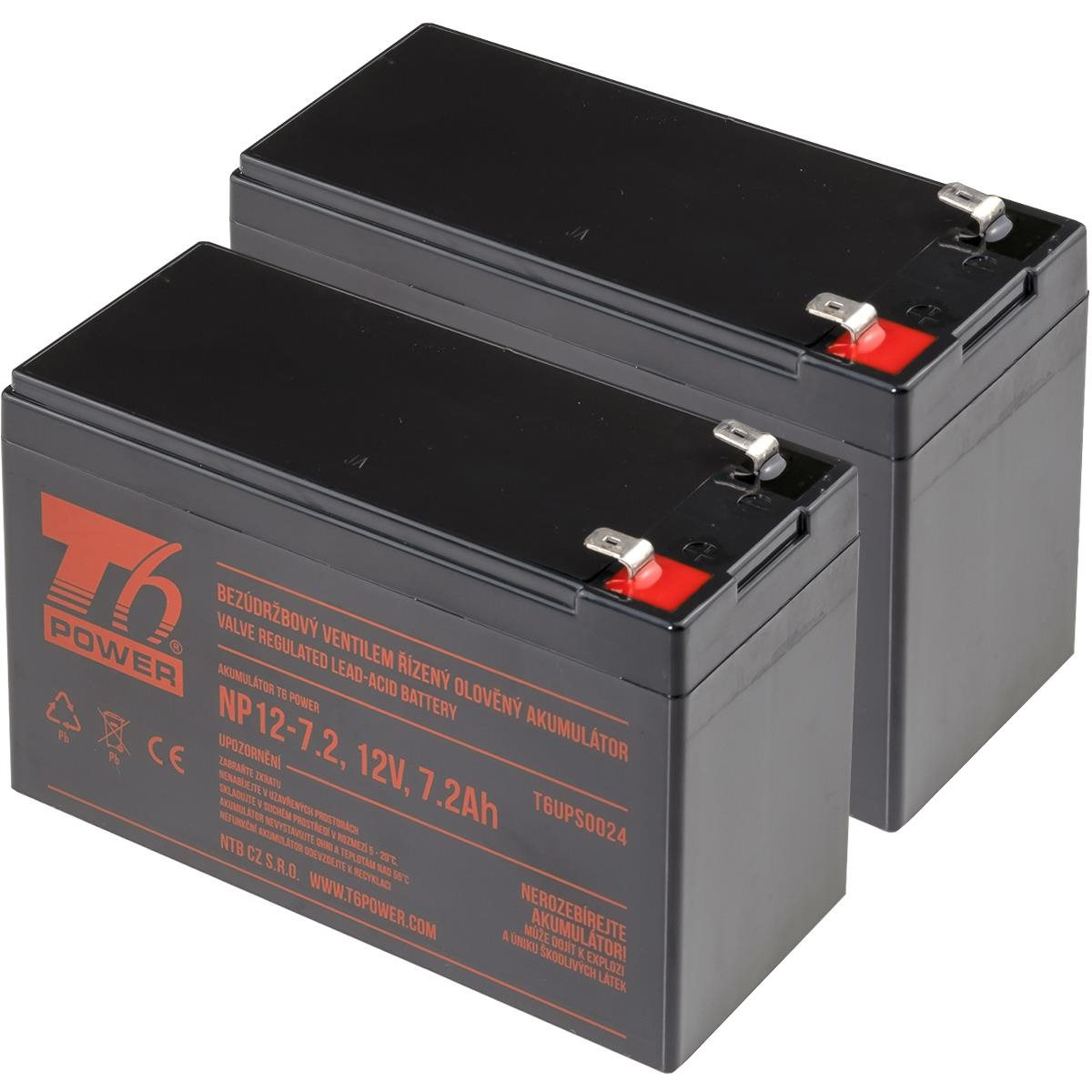 Battery set T6 Power for APC Smart-UPS SU700RM2U, VRLA, 12 V (T6APC0016_v86917)