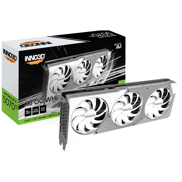 Inno3D GeForce RTX 5070 Ti 16GB GDDR7 X3 OC Videókártya - Fehér
