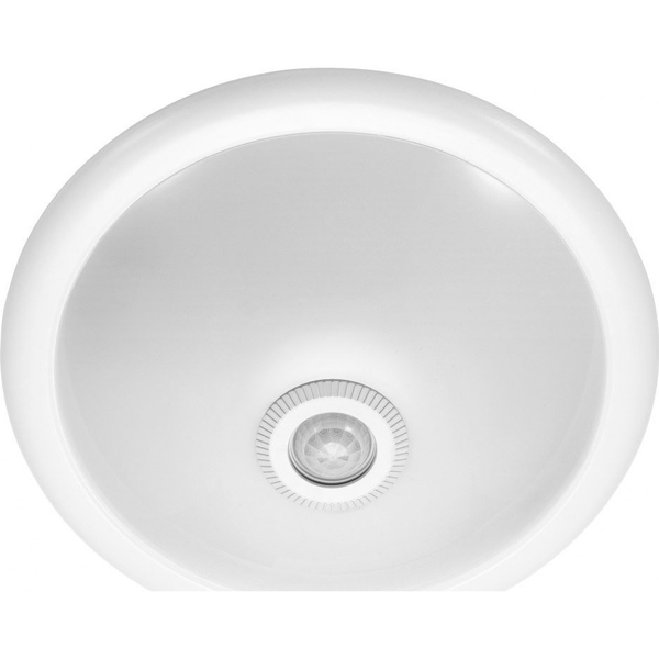Lampa sufitowa Orno ROVO PC, plafon oświetleniowy z czujnikiem ruchu 360st, 2x40W, E27, IP20, polikarbon mleczny