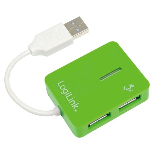 Kompaktní rozbočovač USB 2.0 4portový Logilink UA0138 zelený