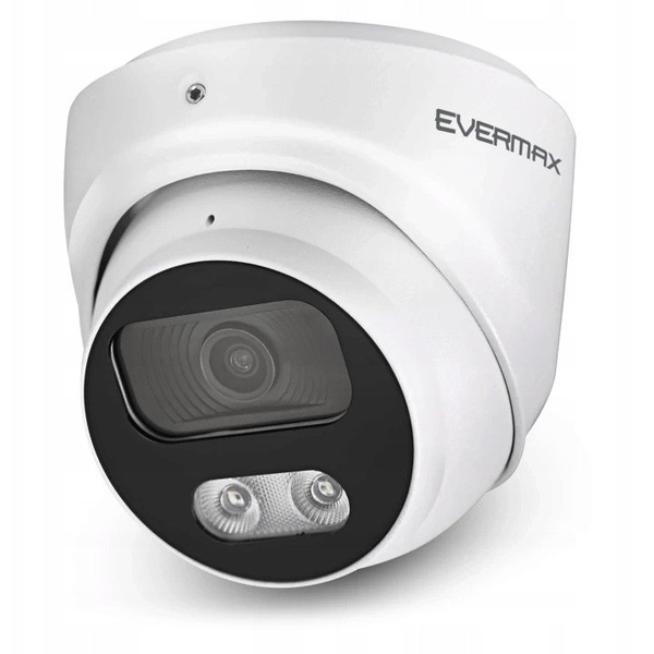 EVERMAX EVX-IP8D01-IRW-Ai-W Kamera IP kopułkowa biała 8Mpx 2.8mm IR 40m AI IP67 mikrofon
