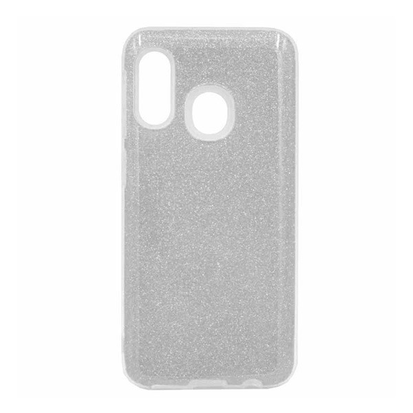 Силиконов протектор за телефон (пластмасов интериор, лъскав гръб) SILVER [Samsung Galaxy A20e (SM-A202F)] (5996457891252)