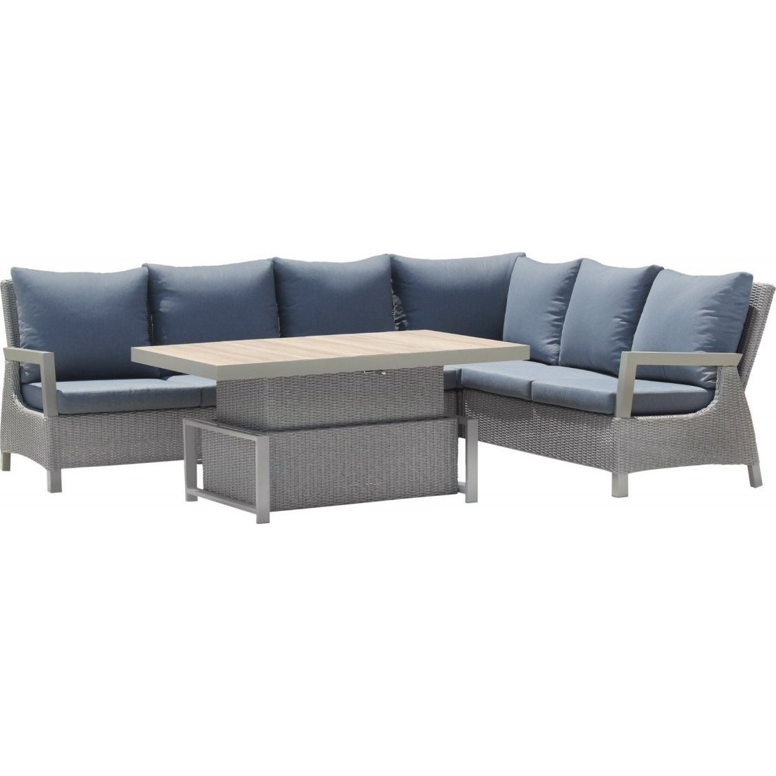 Kerti Sarok Bútor - Állítható Asztallappal, Rattan Hatású (201507)