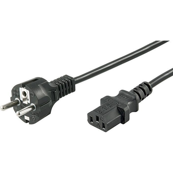 Microconnect PE020410 cavo di alimentazione Nero 1 m Spina di alimentazione di tipo E+F Accoppiatore C13