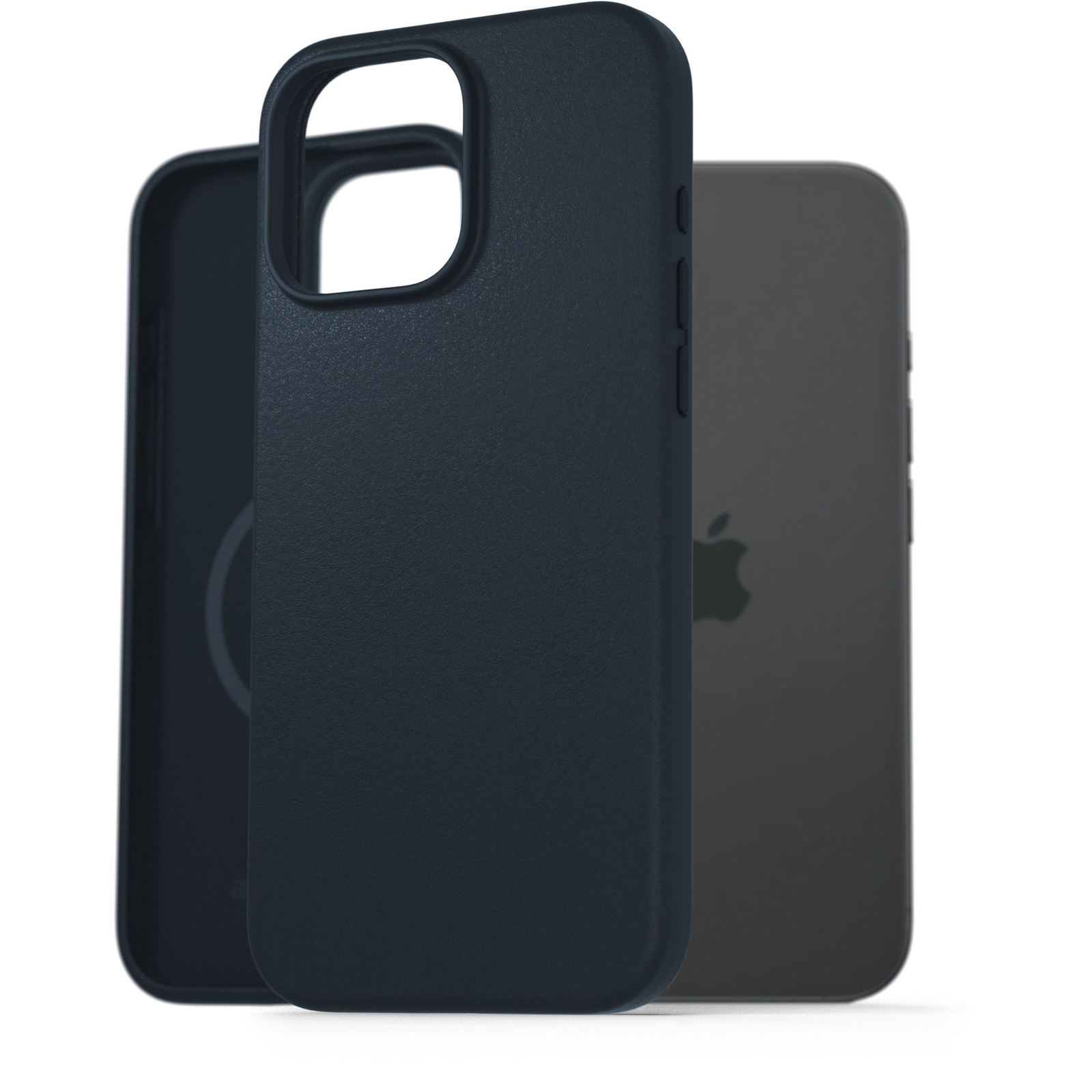 AlzaGuard Genuine Leather iPhone 16 Pro Max MagSafe kék tok (AGD-GLCM12L)