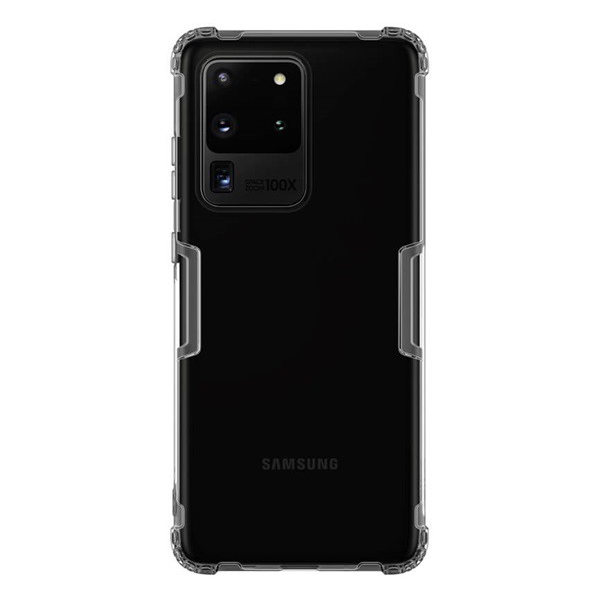 NILLKIN NATURE szilikon telefonvédő (közepesen ütésálló, légpárnás sarok, 0.6 mm, ultravékony) SZÜRKE [Samsung Galaxy S20 Ultra 5G (SM-G988B)] (5996457938568)