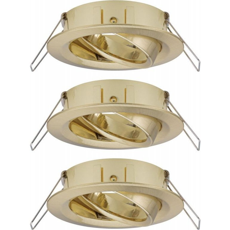 Paulmann 92489 beépíthető lámpa, kerek, spotkeret, 3db-os szett billenthető, süllyeszthető, réz, IP23 (PL92489)