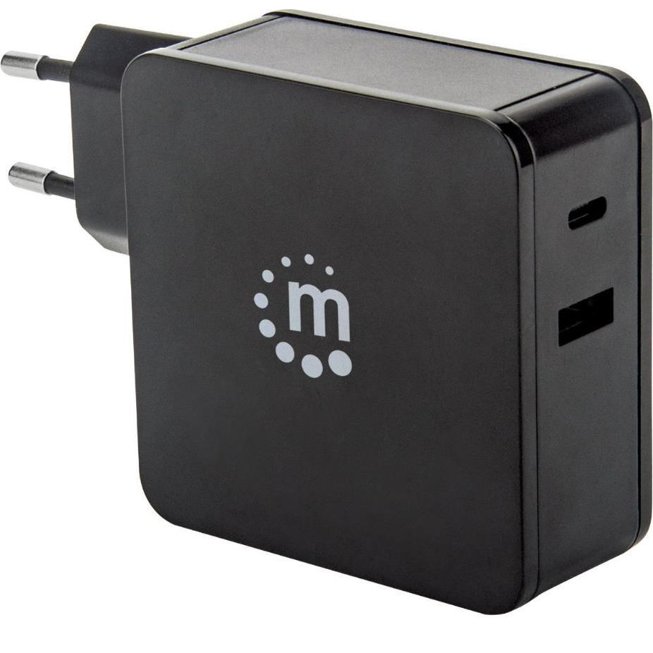 Manhattan 180214 mobiltelefon töltő Netbook, Táblagép Fekete Váltakozó áram Beltéri (180214)