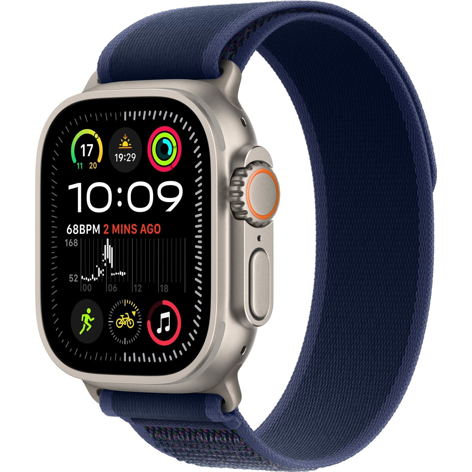 Apple Watch Ultra 2 GPS + Cellular 49mm Titán Okosóra Szürke Trail Loop Szíjjal (MX4L3WB/A)