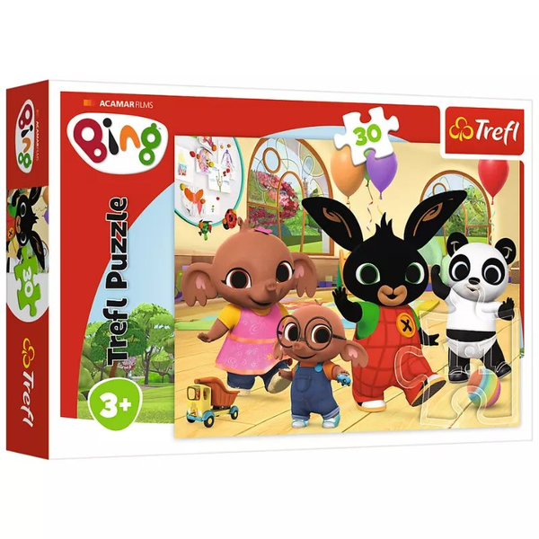 Trefl 18304 - Bing és barátai játék közben 30 darabos puzzle
