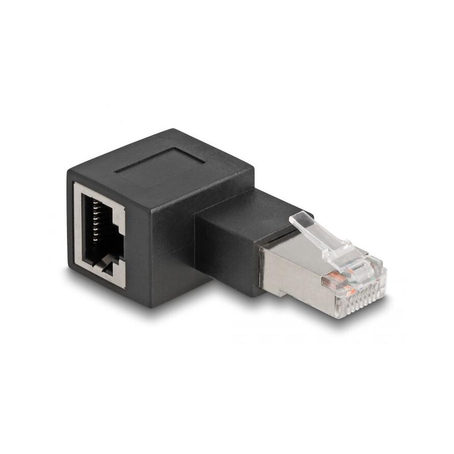 Delock RJ45 apa - RJ45 anya 90° bal oldali Adapter (87863)