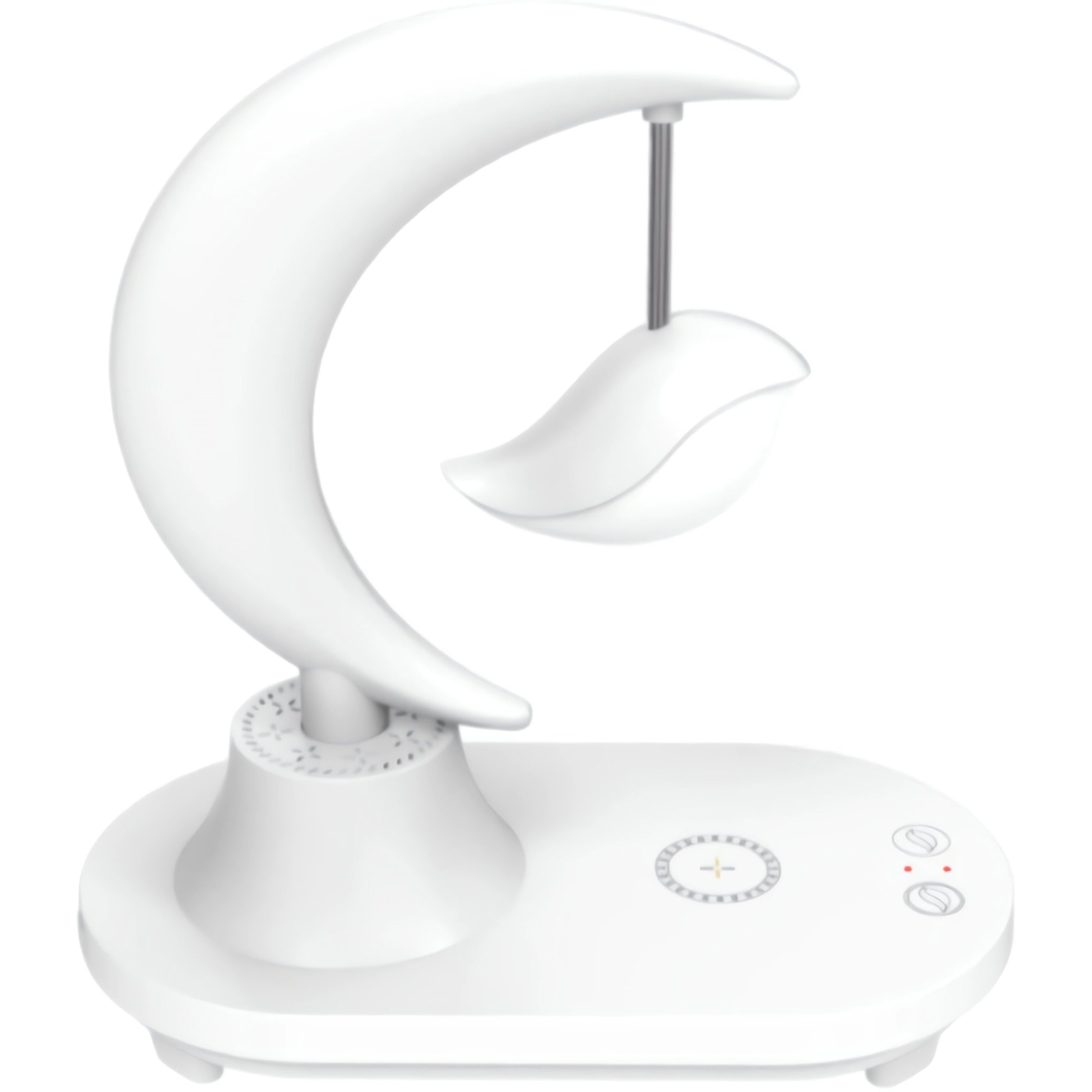 VERK 12368 Lampička s bluetooth reproduktorem, RGB osvětlením a bezdrátovým nabíjením, velryba (8595721617726)